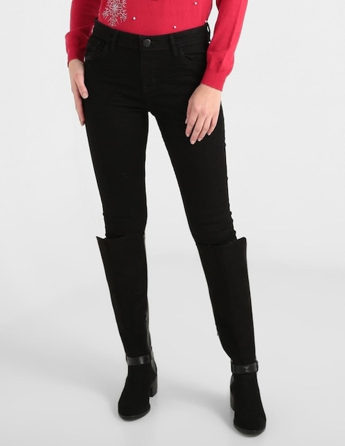 JEANS NON STOP, 5, NEGRO DENIM CINTURA