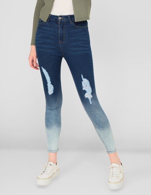 Jeans ultra skinny Non Stop lavado obscuro corte cintura alta para mujer en  SB