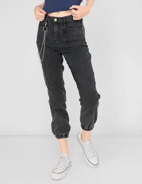 Jeans skinny Non Stop lavado obscuro corte cintura para mujer