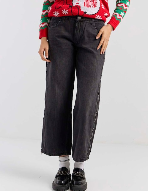 Jeans capri amplio para mujer 1