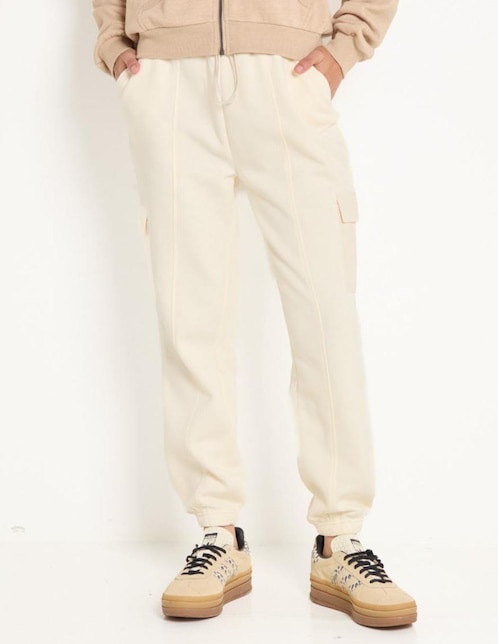 Pants slim con jareta para mujer