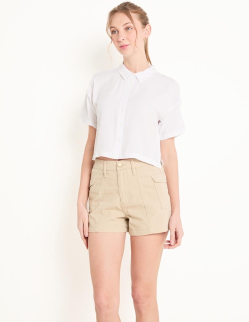 SHORT NSM25232-P07 NO, 13, KHAKI CLARO