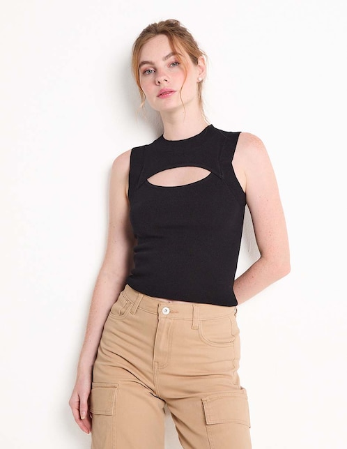 BLUSA NSM25321-08 NON STOP L, G, NEGRO