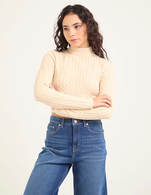 Suéter cuello tortuga para mujer 1