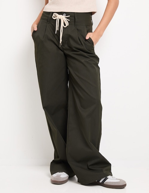 Pantalón relaxed wide leg para mujer 1