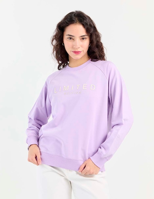 SUDADERA NSM25171-12 N, CH, LILA MEDIO
