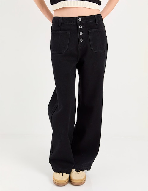Jeans relaxed amplio para mujer 1