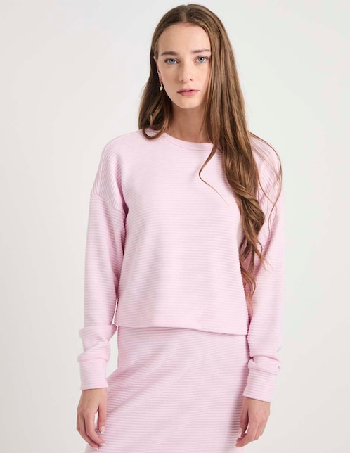 Sudadera acanalada para mujer 1
