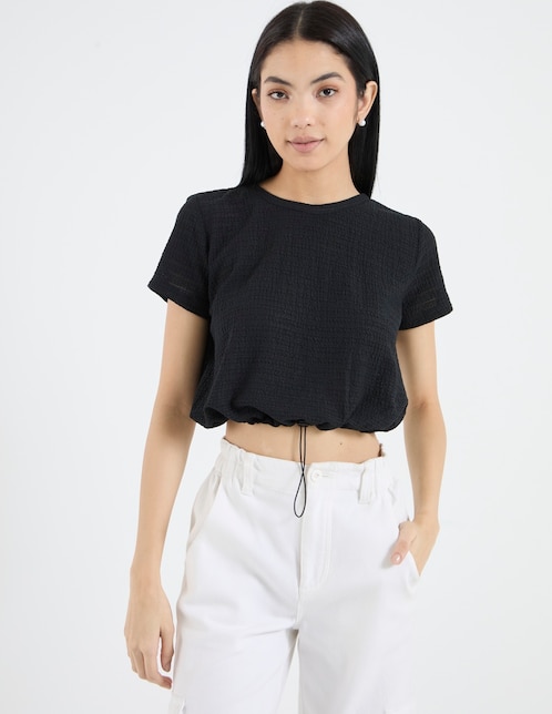 Playera manga corta Non Stop cuello redondo para mujer