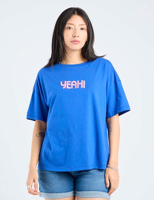 Playera manga corta cuello redondo para mujer 1