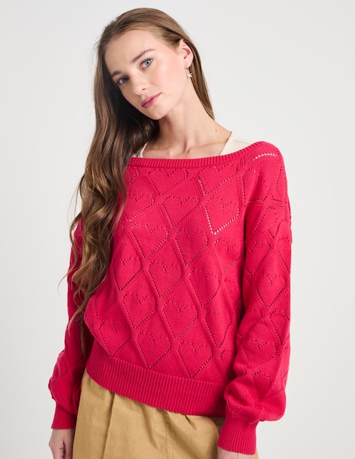 Suéter cuello redondo para mujer 1