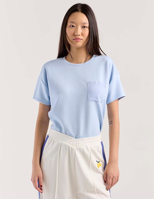 Playera manga corta cuello redondo para mujer 1