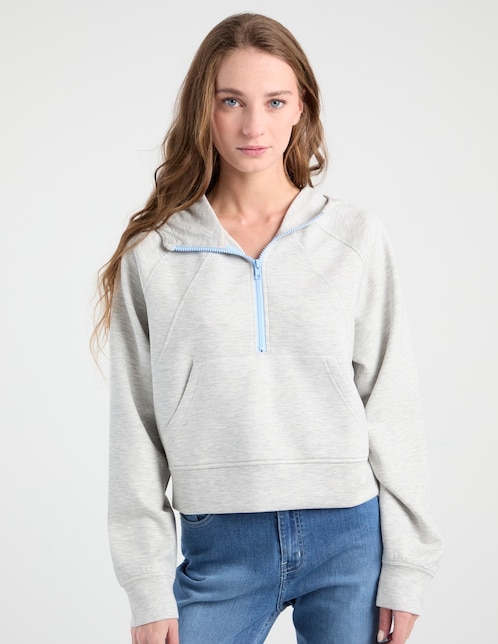 Sudadera con capucha y bolsa para mujer 1