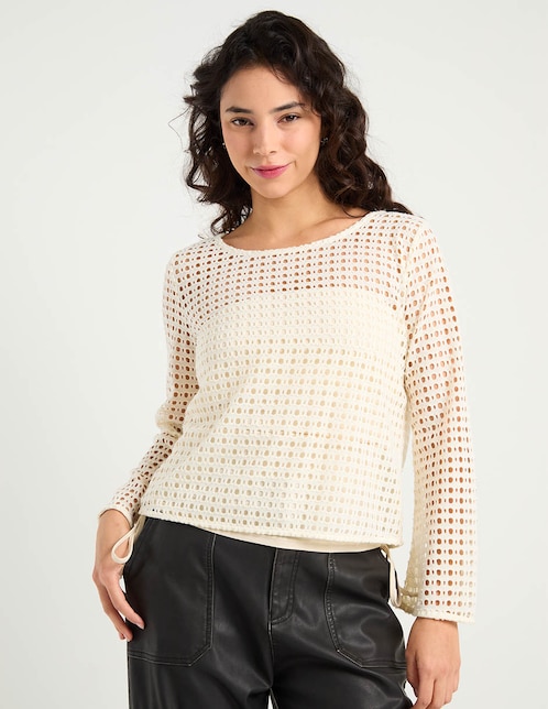 Suéter Non Stop cuello redondo para mujer