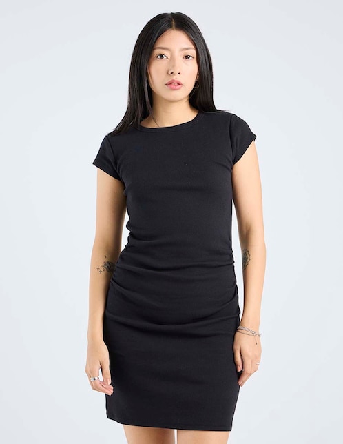 VESTIDO CORTO NON STOP, M, NEGRO LISO R