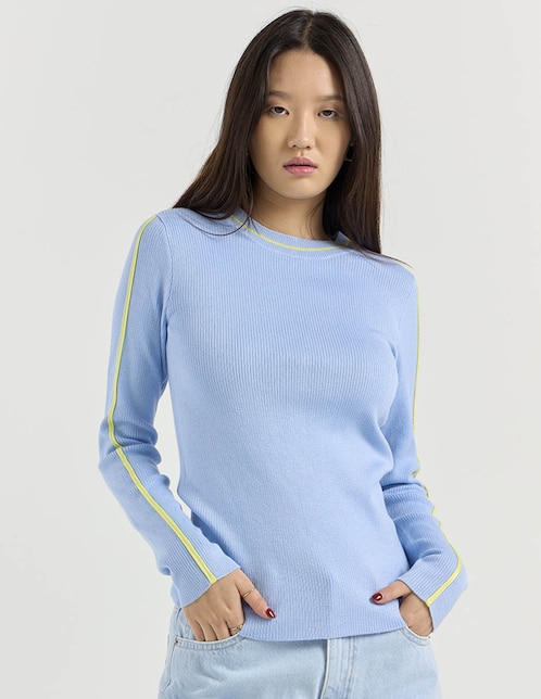 Suéter cuello redondo para mujer 1