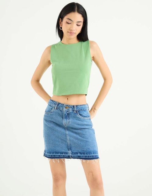 Top cuello redondo tirante ancho 1