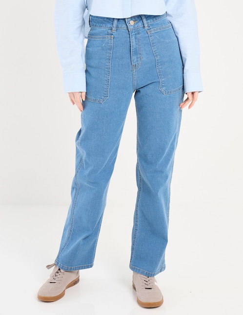 Jeans straight para mujer 1