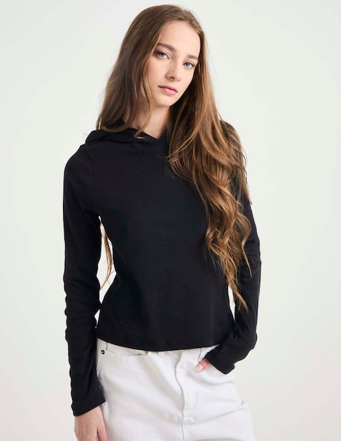 Playera manga larga Non Stop cuello redondo para mujer
