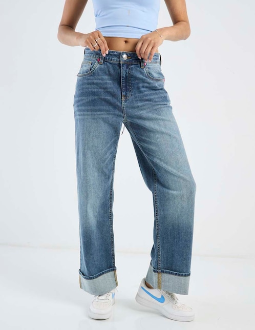 Jeans relaxed amplio a la cintura Non Stop para mujer