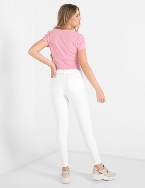 Jeans super skinny Non Stop lavado claro corte cintura para mujer