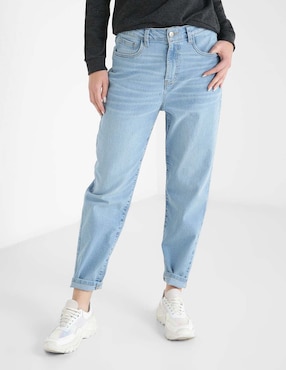 Jeans Mom Non Stop Corte Cintura Para Mujer