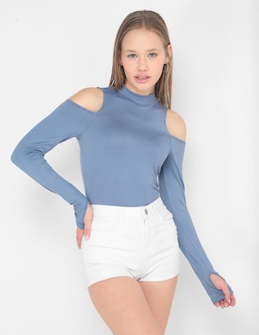 Short Non Stop de mezclilla para mujer
