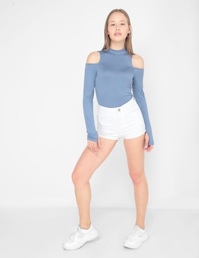 Short Non Stop de mezclilla para mujer