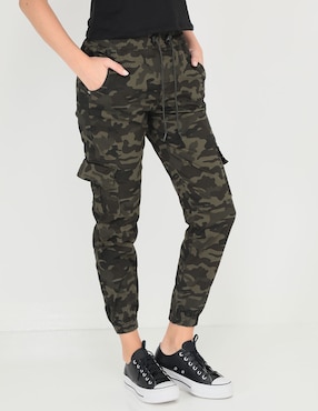 Jeans skinny Opp's Jeans 101001-f1007 lavado obscuro corte cintura alta  para mujer