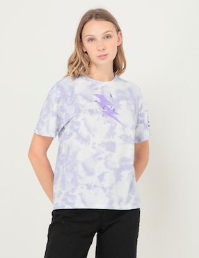 Playera Manga Corta Pokemon Cuello Redondo Para Mujer