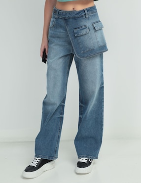 Jeans Baggy Non Sop Corte Cadera Para Mujer