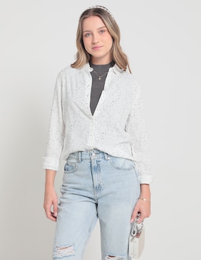 Blusa Camisera Non Stop Manga Larga Para Mujer