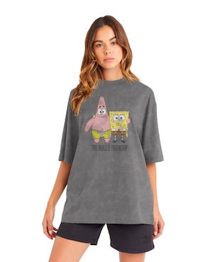 Playera Manga Corta Nickelodeon Bob Esponja Cuello Redondo Para Mujer