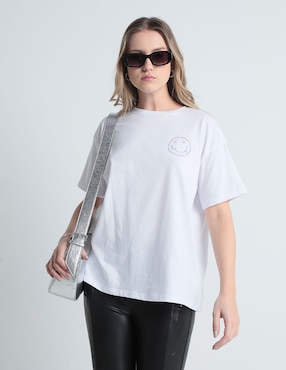 Playera Manga Corta Nirvana Cuello Redondo Para Mujer