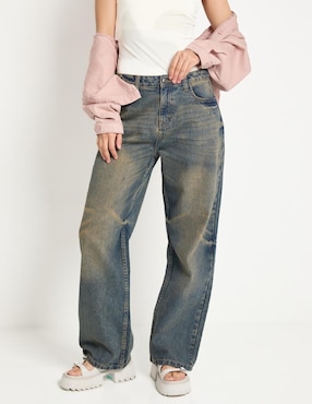 Jeans wide leg Non Stop corte cintura para mujer