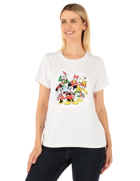 Playera Manga Corta Disney Dtr Cuello Redondo Para Mujer