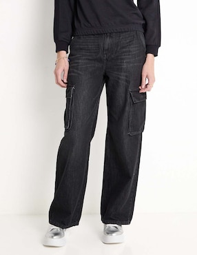 Jeans Wide Leg Non Stop Corte Cintura Para Mujer