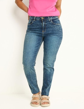 Jeans Slim Non Stop Corte Cintura Para Mujer