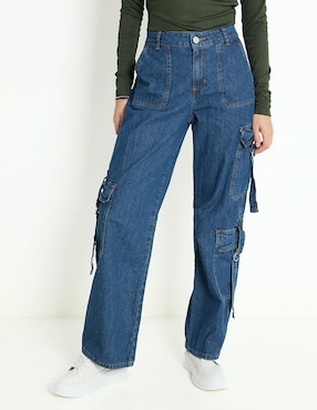 Jeans Regular Non Stop Corte Cintura Para Mujer