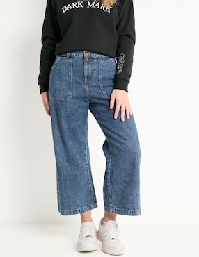 Jeans Wide Leg Non Stop Corte Cintura Para Mujer