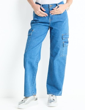 Jeans Wide Leg Non Stop Corte Cintura Para Mujer