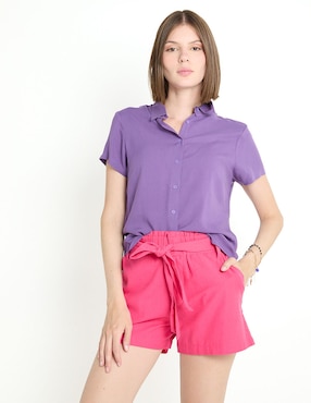Blusa manga corta para mujer