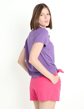Blusa manga corta para mujer