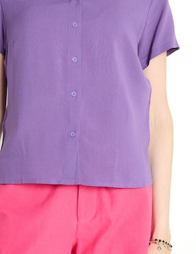 Blusa manga corta para mujer