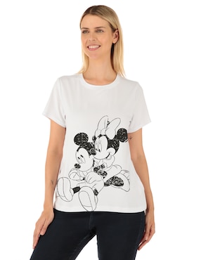 Playera Manga Corta Disney Cuello Redondo Para Mujer