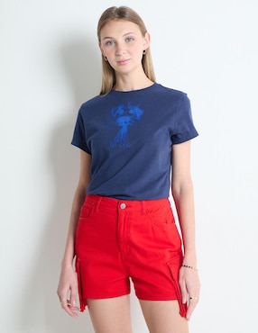 Playera manga corta Non Stop cuello redondo para mujer