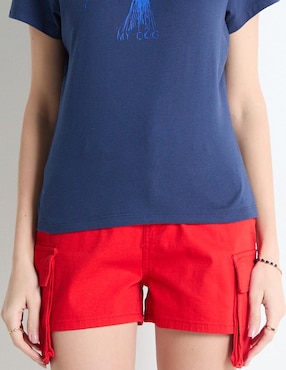 Playera manga corta Non Stop cuello redondo para mujer