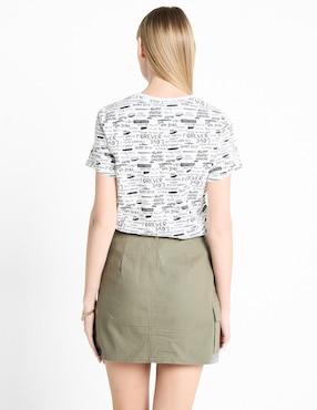Playera manga corta Non Stop cuello redondo para mujer