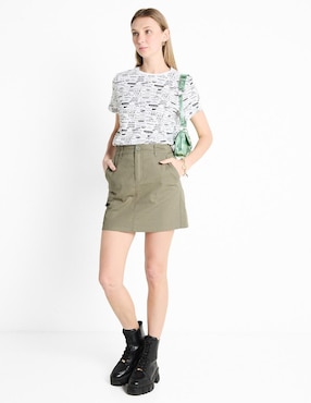 Playera manga corta Non Stop cuello redondo para mujer
