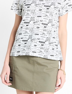 Playera manga corta Non Stop cuello redondo para mujer